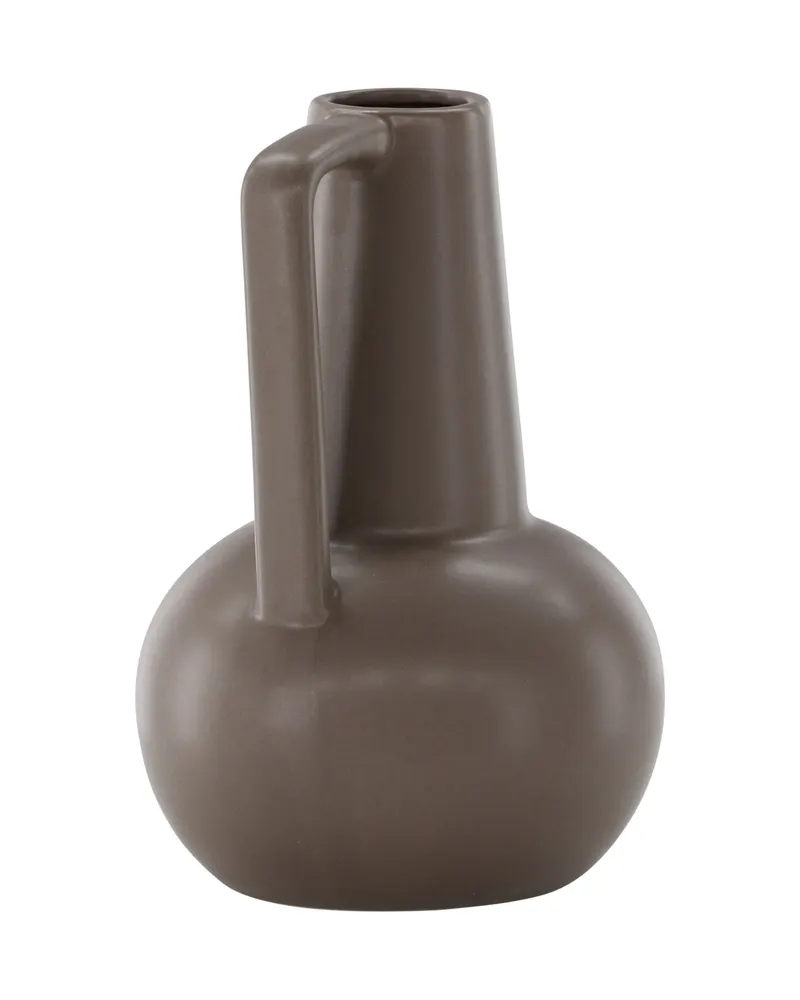Lane Vase in Krugform mit Henkel in Braun, Ansicht 3