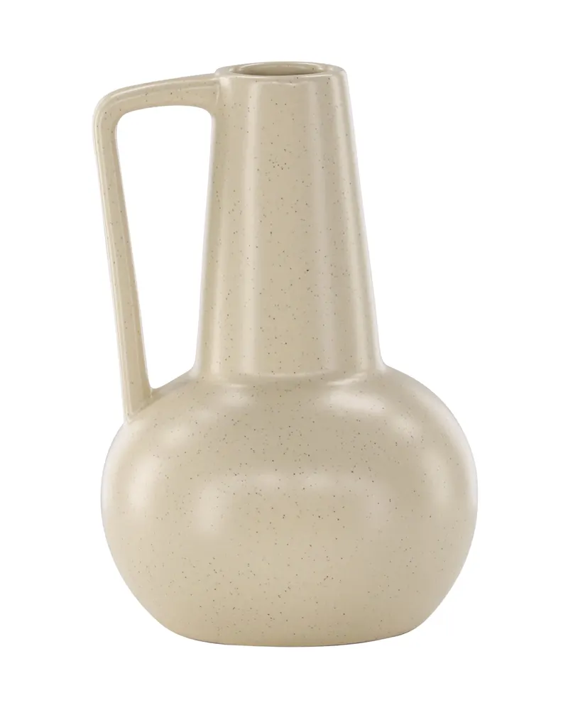 Lane Vase in Krugform mit Henkel in Beige, Ansicht 1