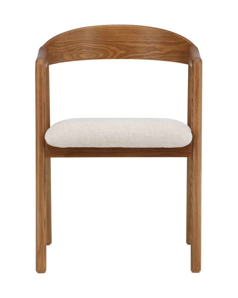 Långön Esszimmerstuhl mit Armlehnen in Beige, Gestell Dunkelbraun, Polyester, Ansicht 8