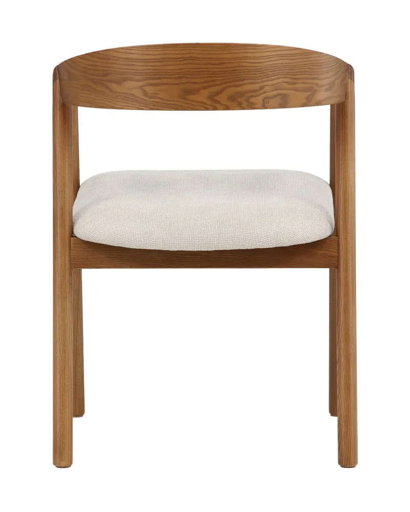 Långön Esszimmerstuhl mit Armlehnen in Beige, Gestell Dunkelbraun, Polyester, Ansicht 7