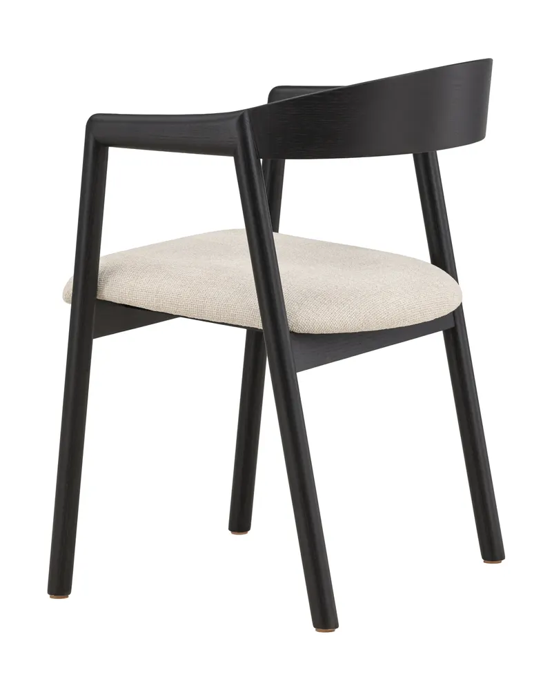 Långön Esszimmerstuhl mit Armlehnen in Beige, Gestell Schwarz, Polyester, Ansicht 10