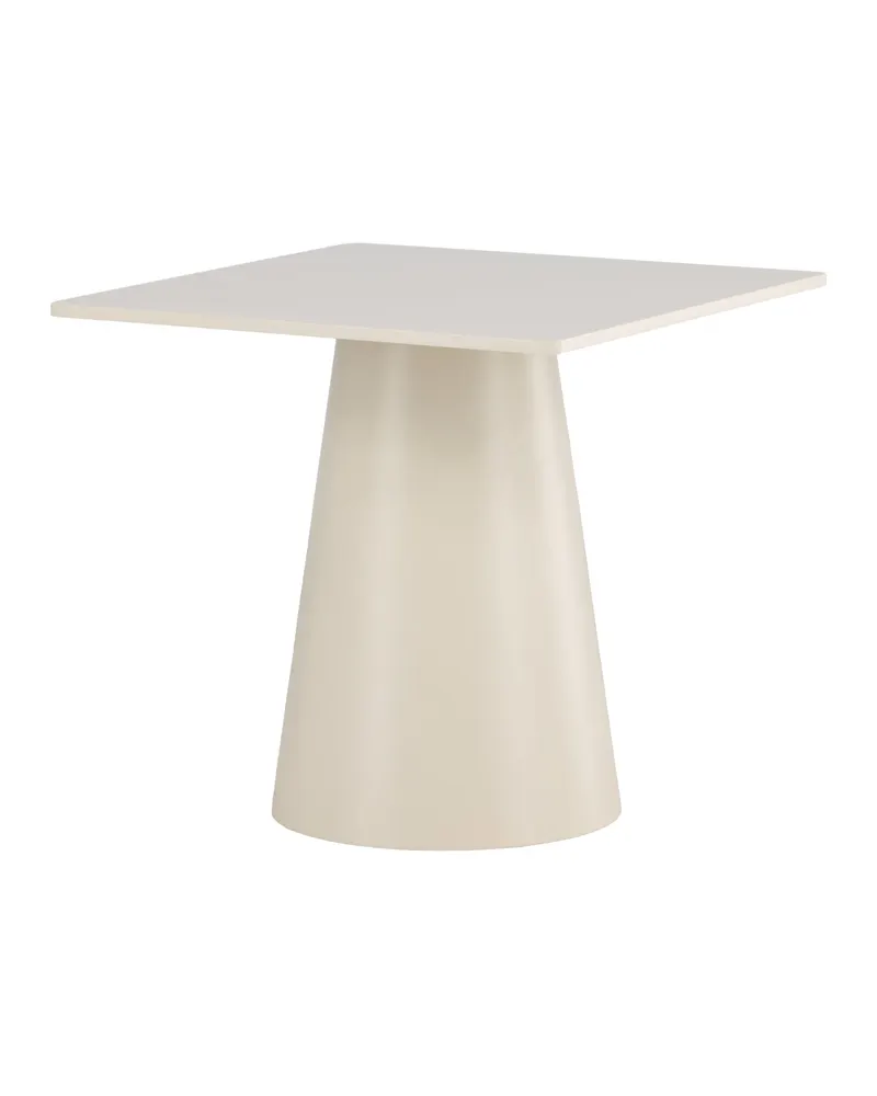 Lanzi quadratischer Esstisch 80 × 80 cm mit Mittelfuß, Mokka