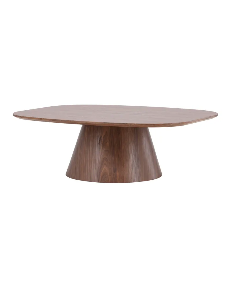 Lanzo Couchtisch 120 × 92,5 cm mit kegelförmigem Mittelfuß in Mokka, Ansicht 4