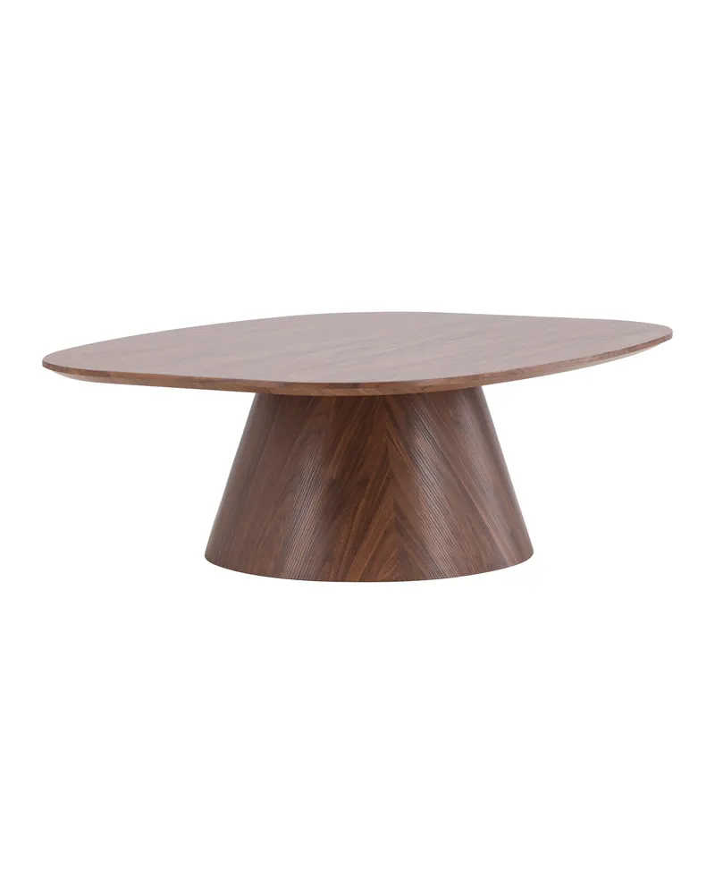 Lanzo Couchtisch 120 × 92,5 cm mit kegelförmigem Mittelfuß in Mokka, Ansicht 5