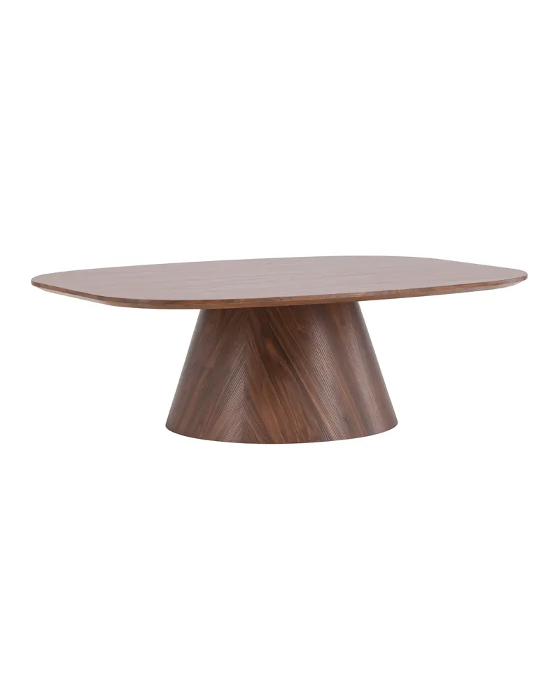 Lanzo Couchtisch 120 × 92,5 cm mit kegelförmigem Mittelfuß in Mokka, Ansicht 6