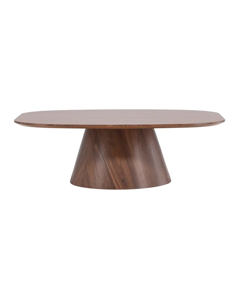Lanzo Couchtisch 120 × 92,5 cm mit kegelförmigem Mittelfuß in Mokka, Ansicht 7