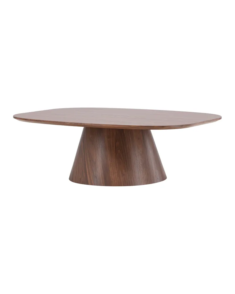 Lanzo Couchtisch 120 × 92,5 cm mit kegelförmigem Mittelfuß in Mokka, Ansicht 8