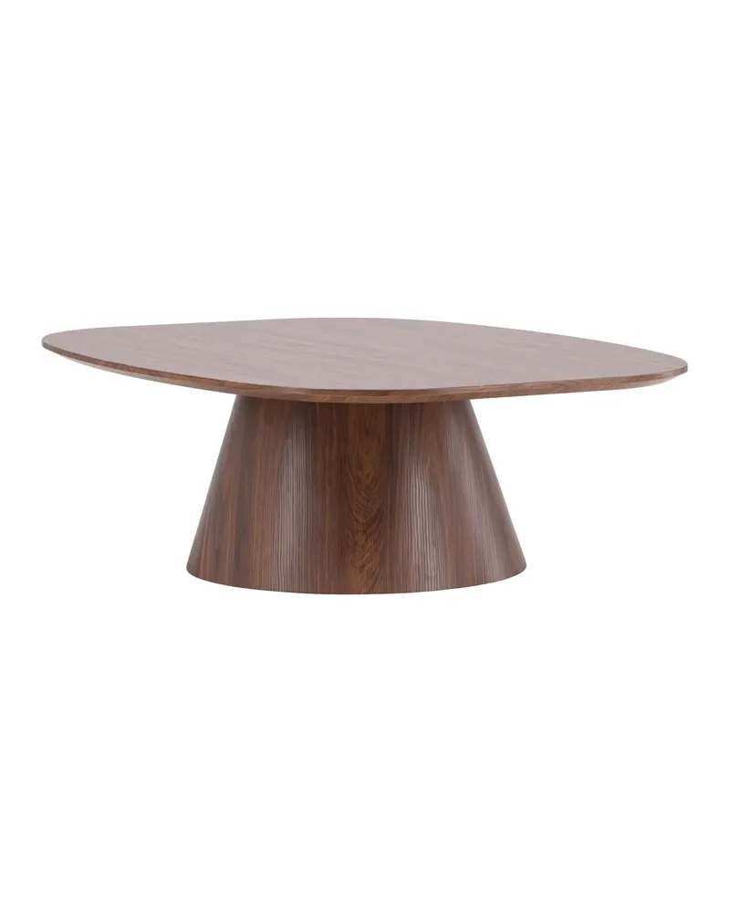 Lanzo Couchtisch 120 × 92,5 cm mit kegelförmigem Mittelfuß in Mokka, Ansicht 9