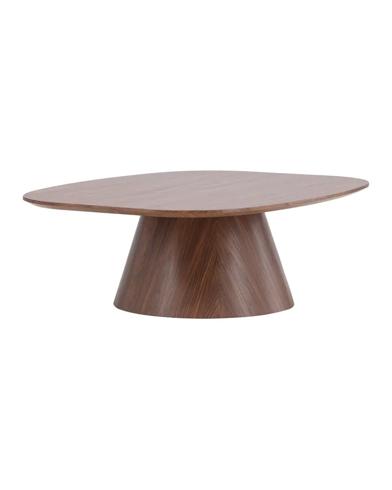 Lanzo Couchtisch 120 × 92,5 cm mit kegelförmigem Mittelfuß in Mokka, Ansicht 11