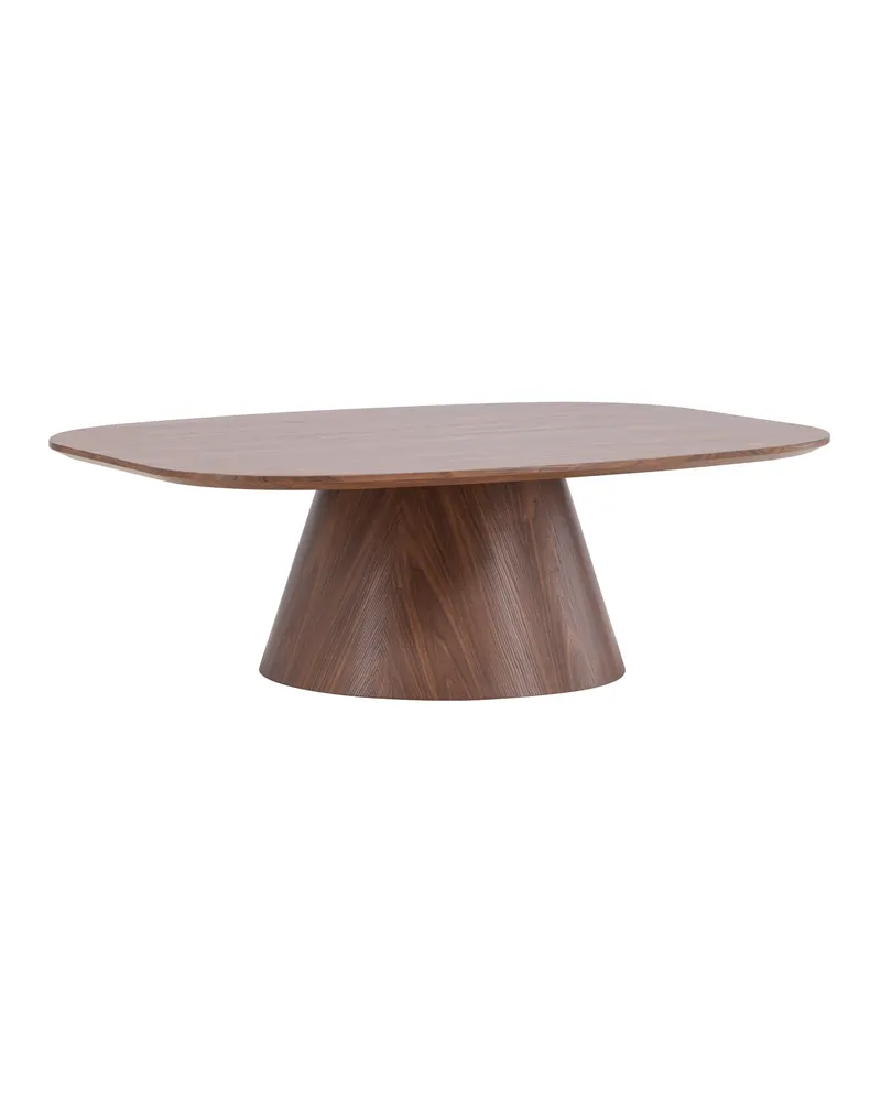 Lanzo Couchtisch 120 × 92,5 cm mit kegelförmigem Mittelfuß in Mokka, Ansicht 12