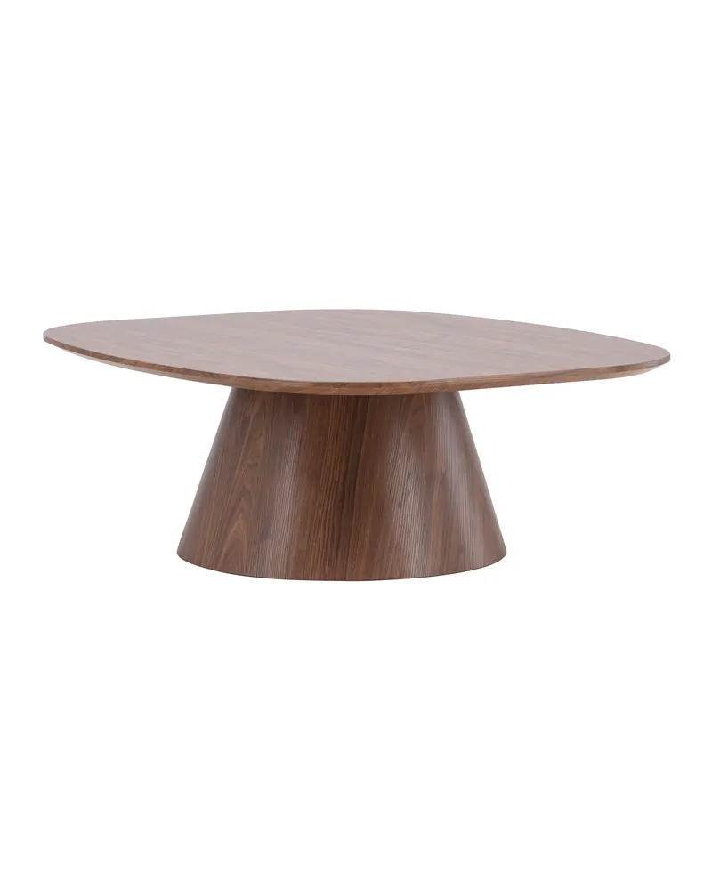 Lanzo Couchtisch 120 × 92,5 cm mit kegelförmigem Mittelfuß in Mokka, Ansicht 2