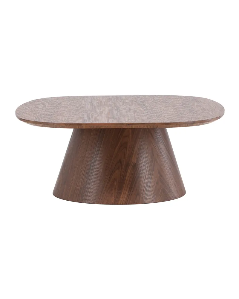 Lanzo Couchtisch 120 × 92,5 cm mit kegelförmigem Mittelfuß in Mokka, Ansicht 3