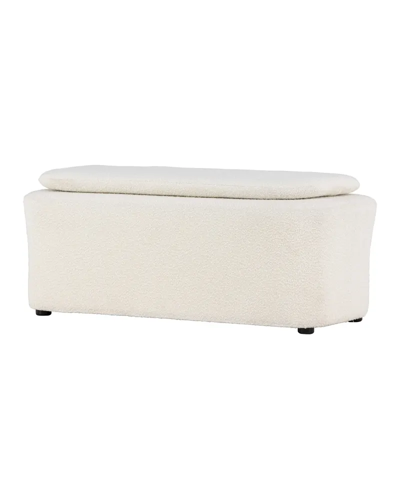 Laurel rechteckiger Bouclé-Hocker, Ansicht 7