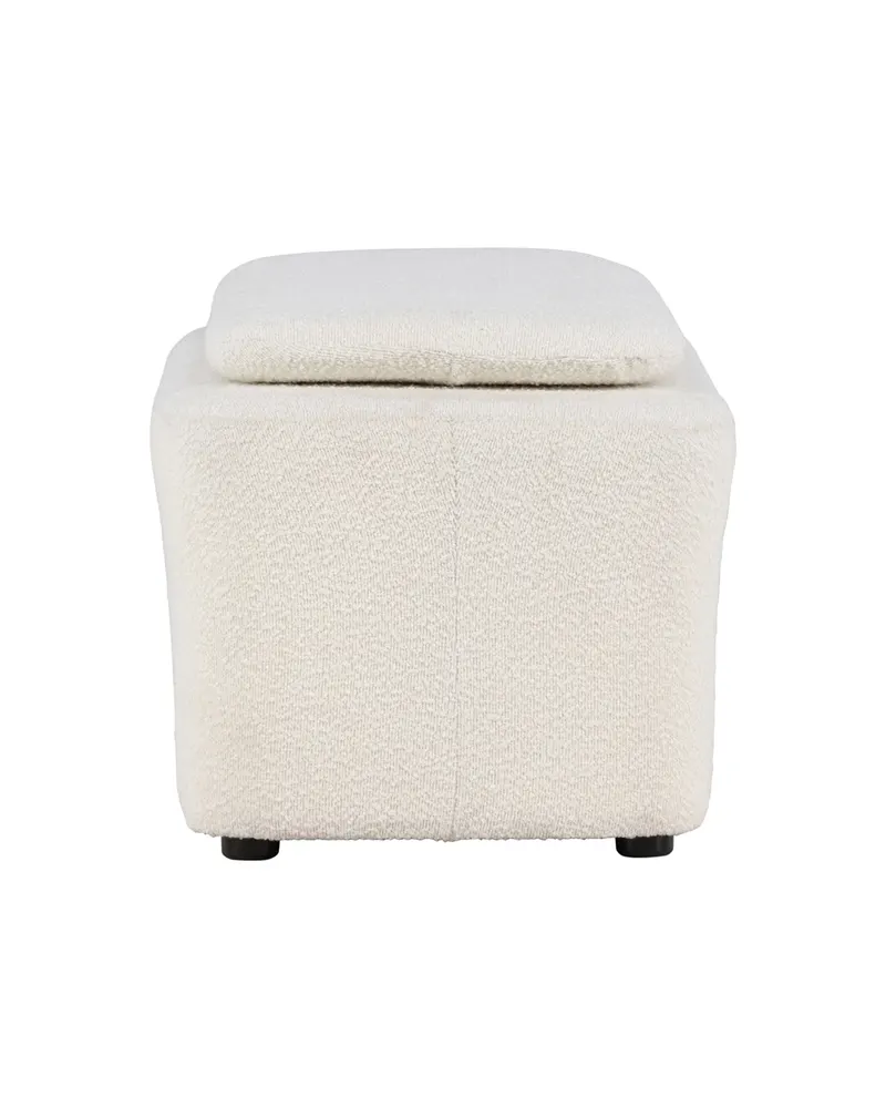 Laurel rechteckiger Bouclé-Hocker, Ansicht 8