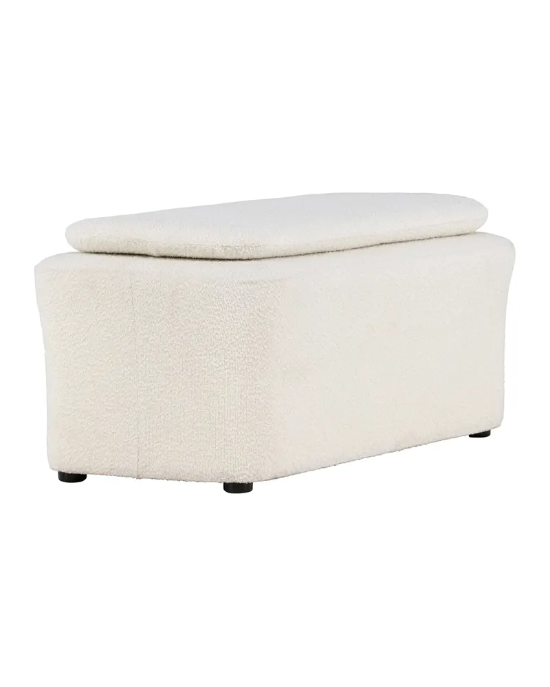 Laurel rechteckiger Bouclé-Hocker, Ansicht 9
