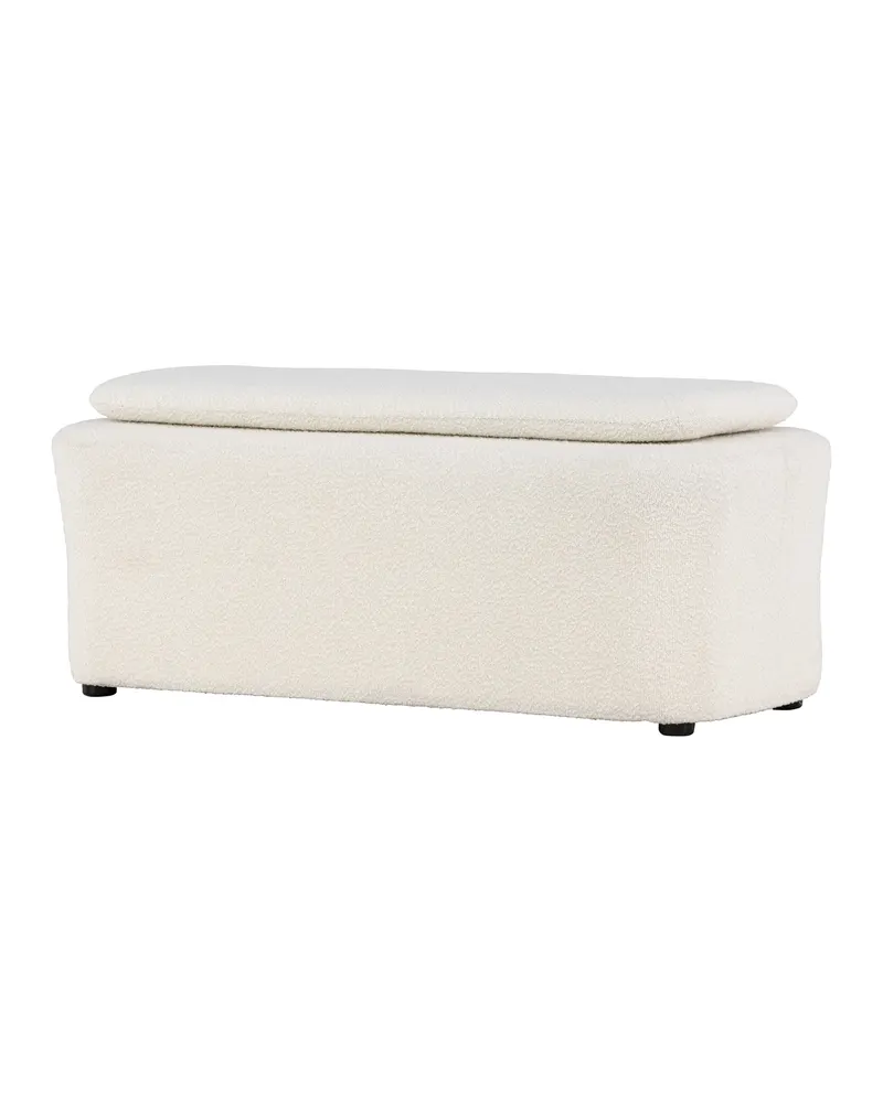 Laurel rechteckiger Bouclé-Hocker, Ansicht 11