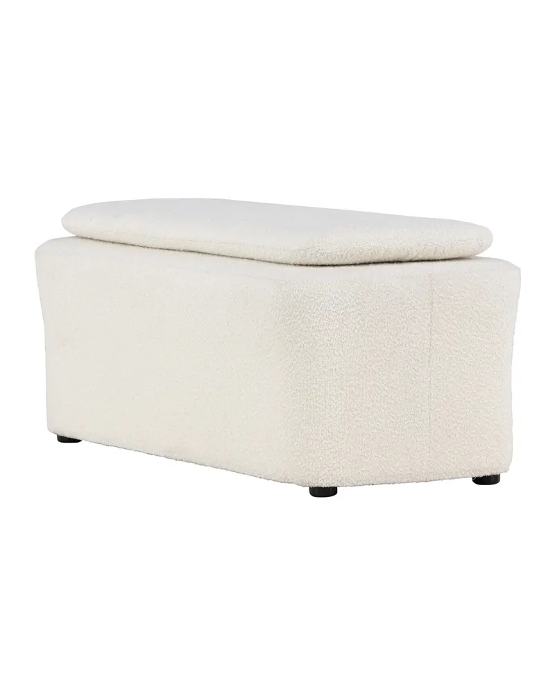 Laurel rechteckiger Bouclé-Hocker, Ansicht 12