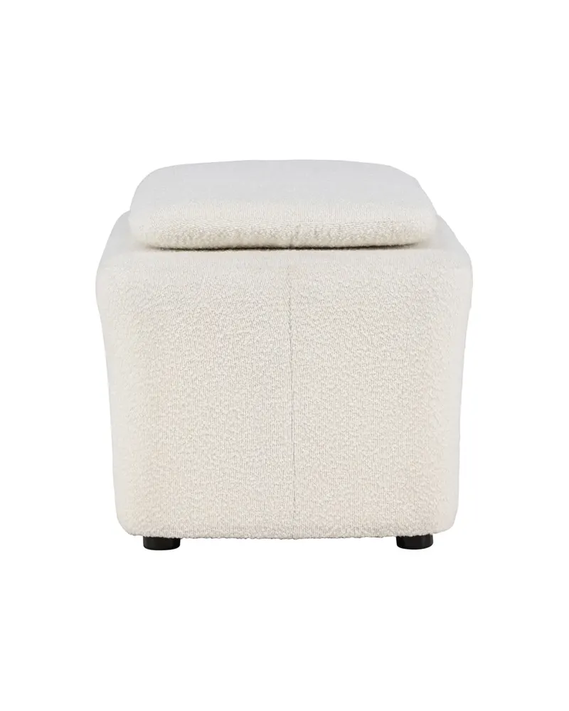 Laurel rechteckiger Bouclé-Hocker, Ansicht 4