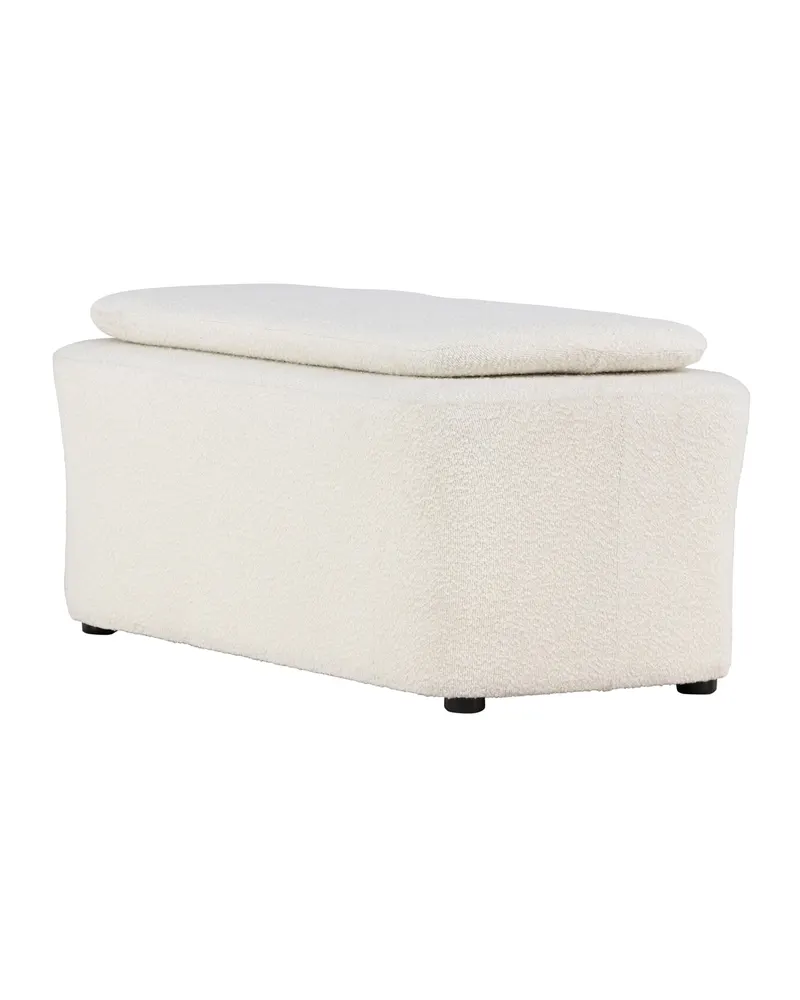 Laurel rechteckiger Bouclé-Hocker, Ansicht 5