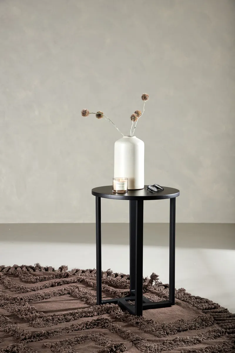 Lawton runder Couchtisch mit schmalem Stahlgestell in Ø 40 cm, im Wohnraum, Ansicht 1