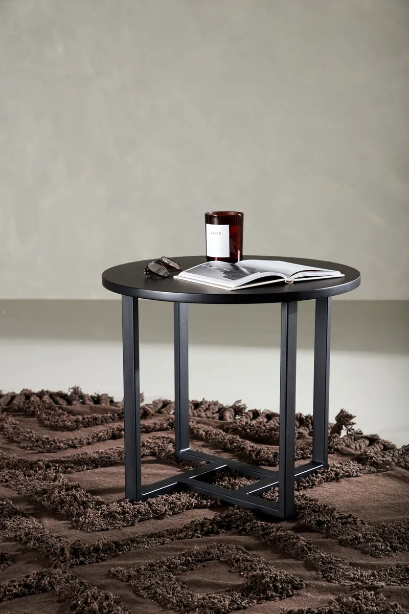 Lawton runder Couchtisch mit schmalem Stahlgestell in Ø 50 cm, im Wohnraum, Ansicht 1