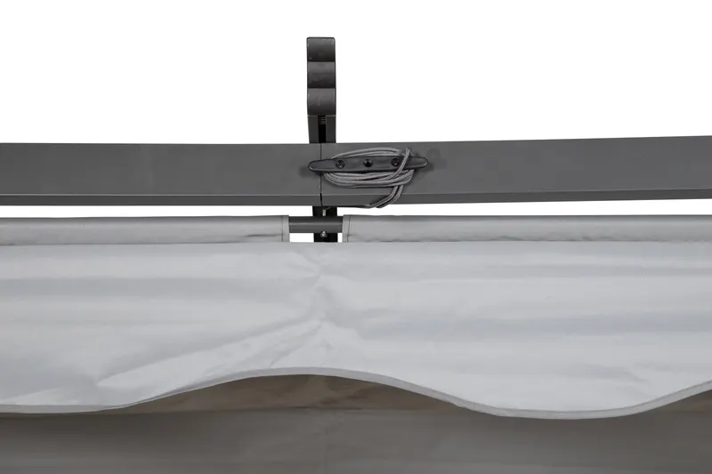 Lazio Pergola aus Aluminium mit Stoffdach in 295 × 245 × 395 cm, Grau, Ansicht 6