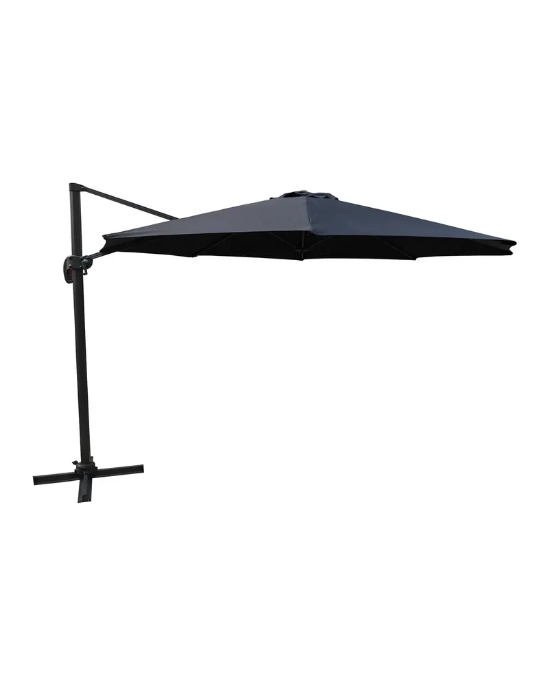 Leeds runder Sonnenschirm in Ø 350 cm, Schwarz, Ansicht 1