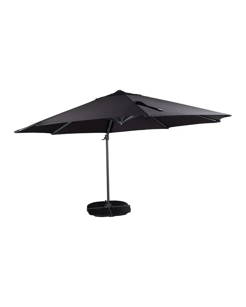 Leeds runder Sonnenschirm in Ø 350 cm, Schwarz, Ansicht 2