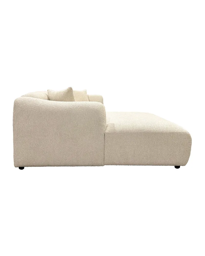 Leia Ecksofa mit Recamiere in Beige, Gestell Schwarz, links, Ansicht 3