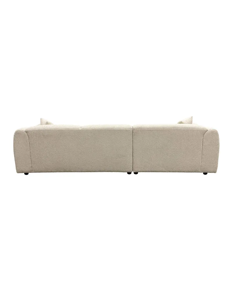 Leia Ecksofa mit Recamiere in Beige, Gestell Schwarz, links, Ansicht 4