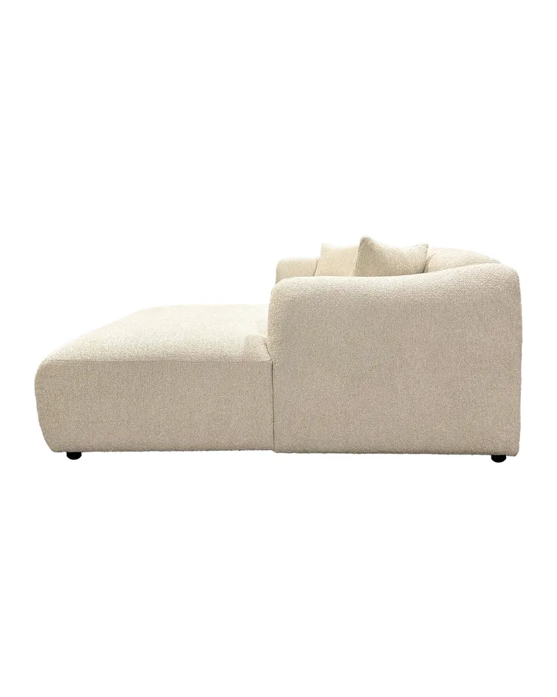 Leia Ecksofa mit Recamiere in Beige, Gestell Schwarz, rechts, Ansicht 3