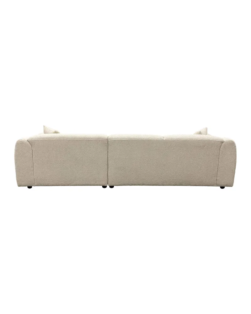 Leia Ecksofa mit Recamiere in Beige, Gestell Schwarz, rechts, Ansicht 4