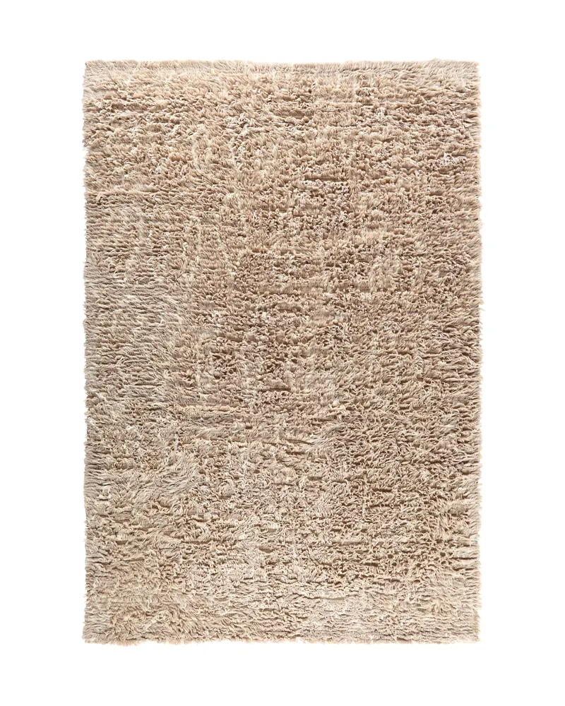 Leiko Wollteppich mit Hochflor, handgewebt in 300 × 200 cm, Beige, Ansicht 1