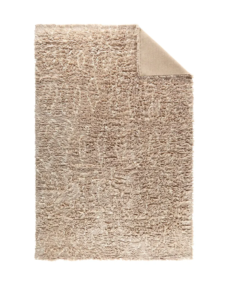 Leiko Wollteppich mit Hochflor, handgewebt in 300 × 200 cm, Beige, Ansicht 2