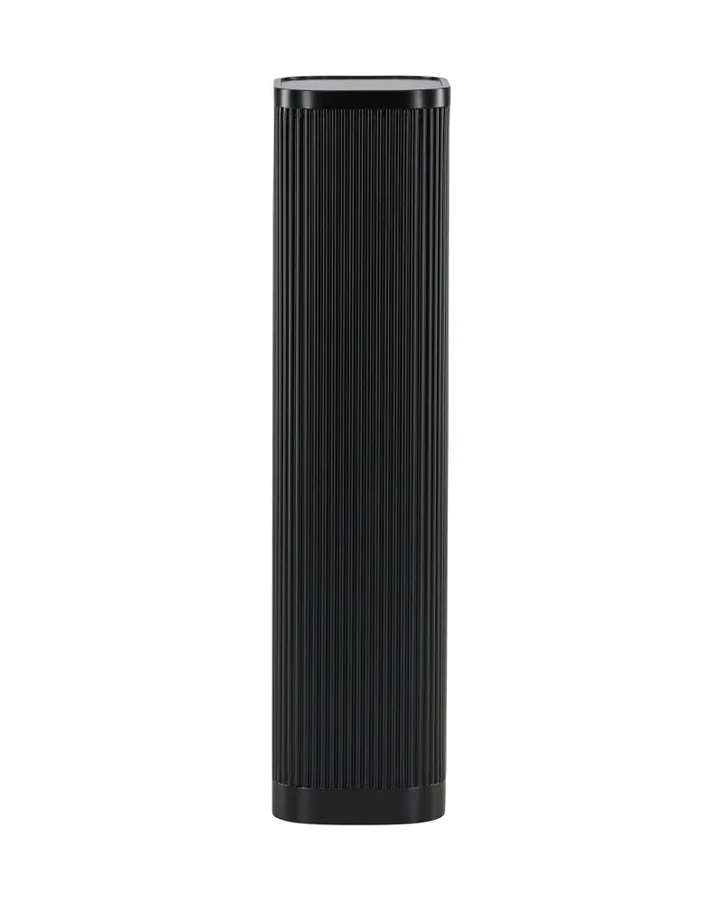 Lenox eckiger Beistelltisch mit Rillen in 30 × 24 cm, Schwarz, Ansicht 7
