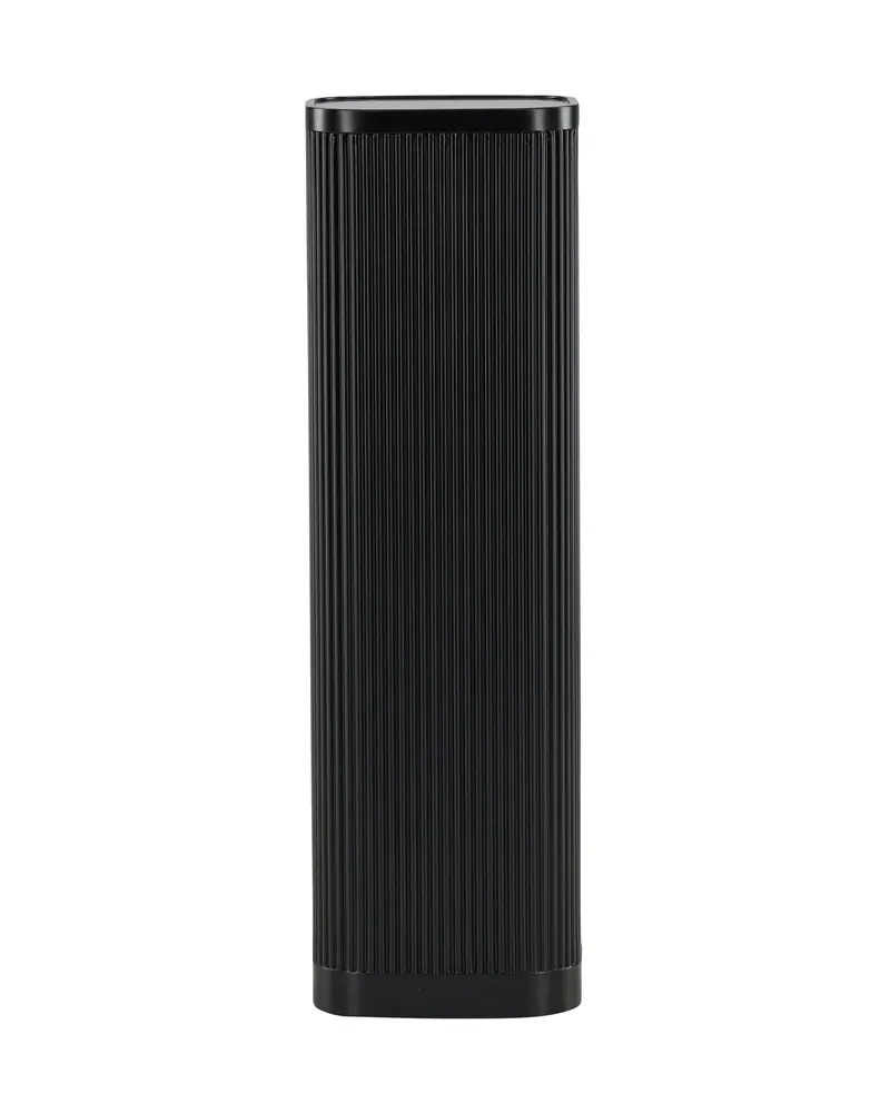 Lenox eckiger Beistelltisch mit Rillen in 30 × 24 cm, Schwarz, Ansicht 10
