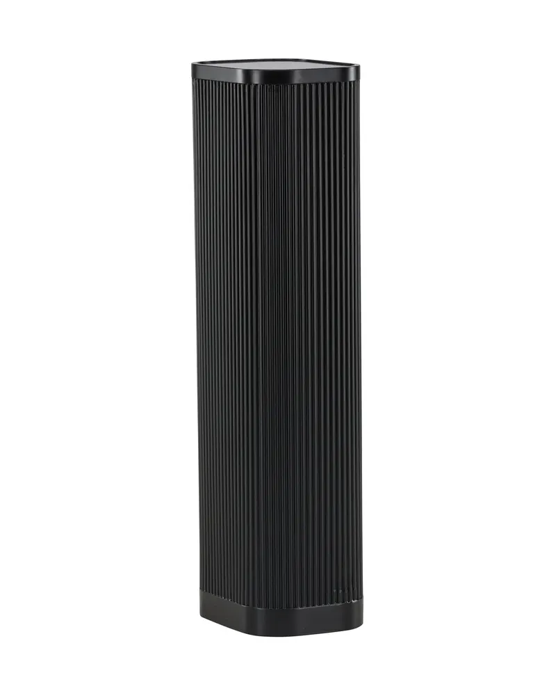 Lenox eckiger Beistelltisch mit Rillen in 30 × 24 cm, Schwarz, Ansicht 12