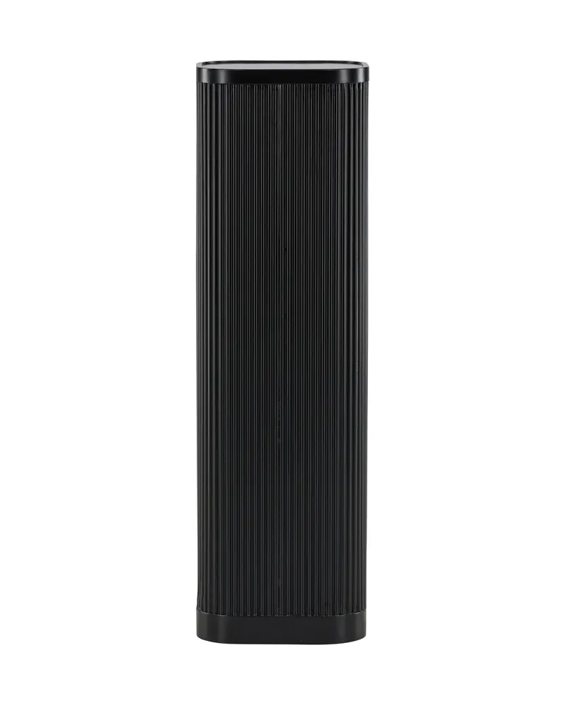 Lenox eckiger Beistelltisch mit Rillen in 30 × 24 cm, Schwarz, Ansicht 4