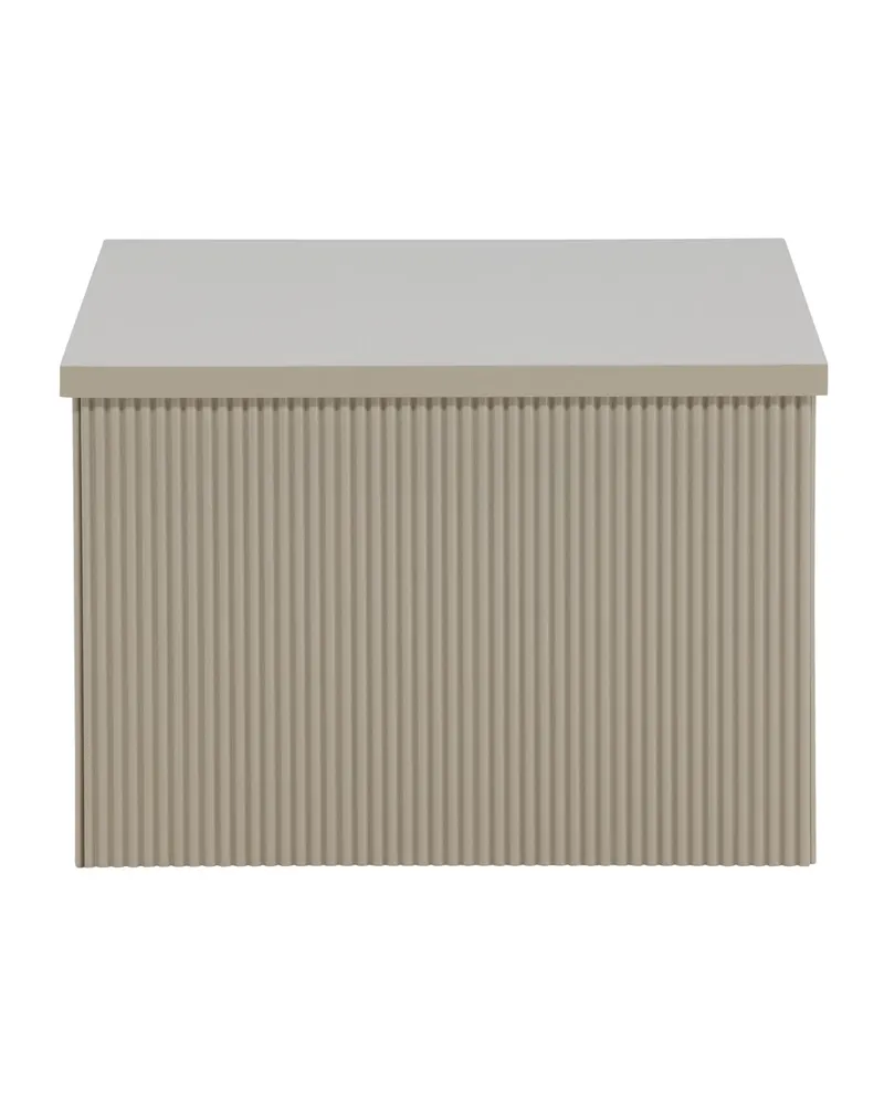 Lenox eckiger Beistelltisch mit Rillen in 80 × 60 cm, Beige, Ansicht 7