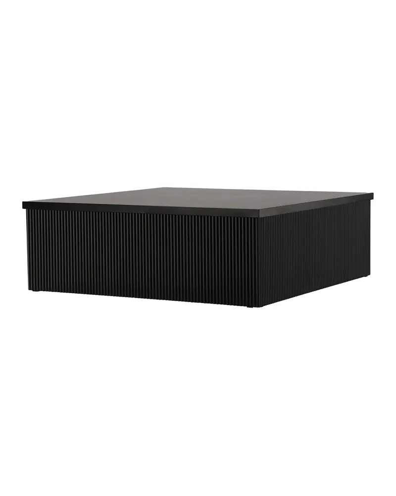 Lenox quadratischer Couchtisch 90 × 90 cm mit Rillenstruktur in Schwarz, Ansicht 8