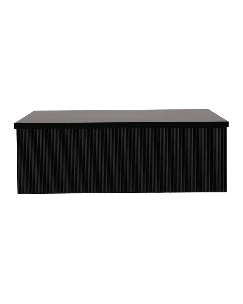 Lenox quadratischer Couchtisch 90 × 90 cm mit Rillenstruktur in Schwarz, Ansicht 10