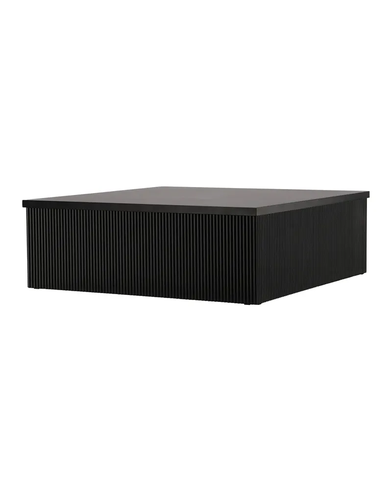Lenox quadratischer Couchtisch 90 × 90 cm mit Rillenstruktur in Schwarz, Ansicht 11