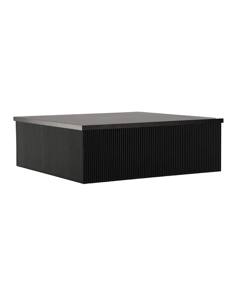 Lenox quadratischer Couchtisch 90 × 90 cm mit Rillenstruktur in Schwarz, Ansicht 12