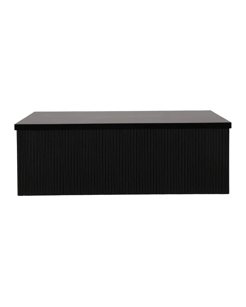 Lenox quadratischer Couchtisch 90 × 90 cm mit Rillenstruktur in Schwarz, Ansicht 3