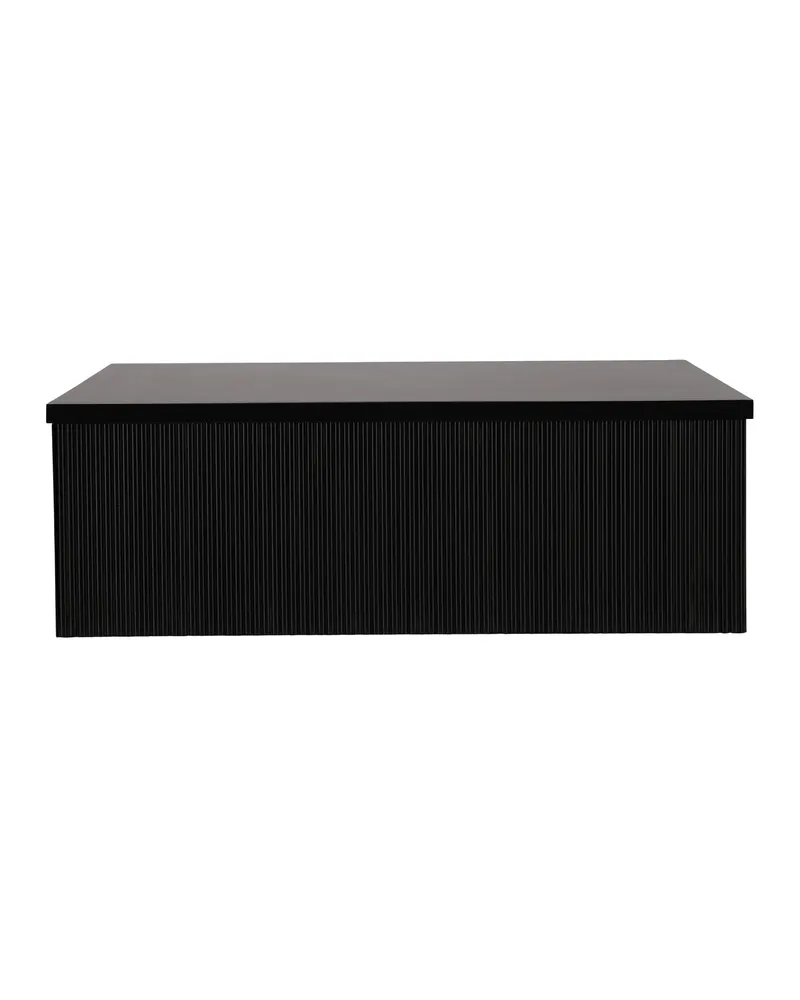 Lenox quadratischer Couchtisch 90 × 90 cm mit Rillenstruktur in Schwarz, Ansicht 4