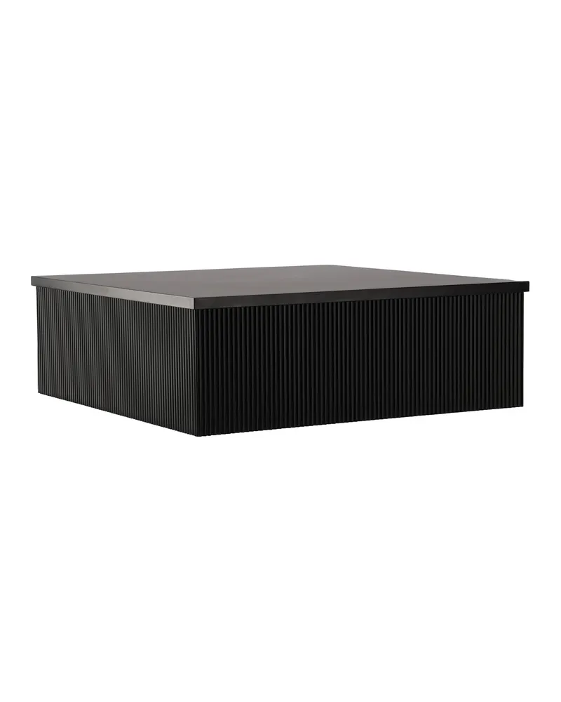 Lenox quadratischer Couchtisch 90 × 90 cm mit Rillenstruktur in Schwarz, Ansicht 6