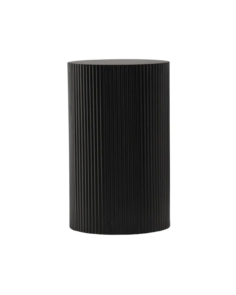 Lenox runder Beistelltisch mit Rillen in Ø 31 cm, Schwarz, Ansicht 7