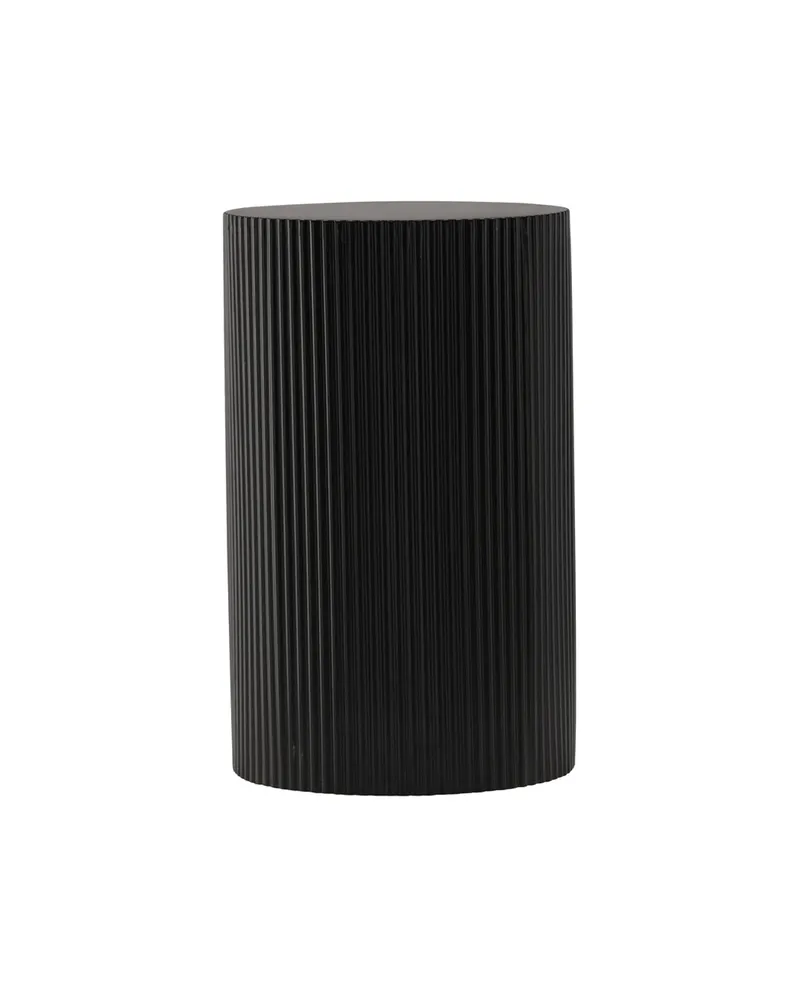 Lenox runder Beistelltisch mit Rillen in Ø 31 cm, Schwarz, Ansicht 8