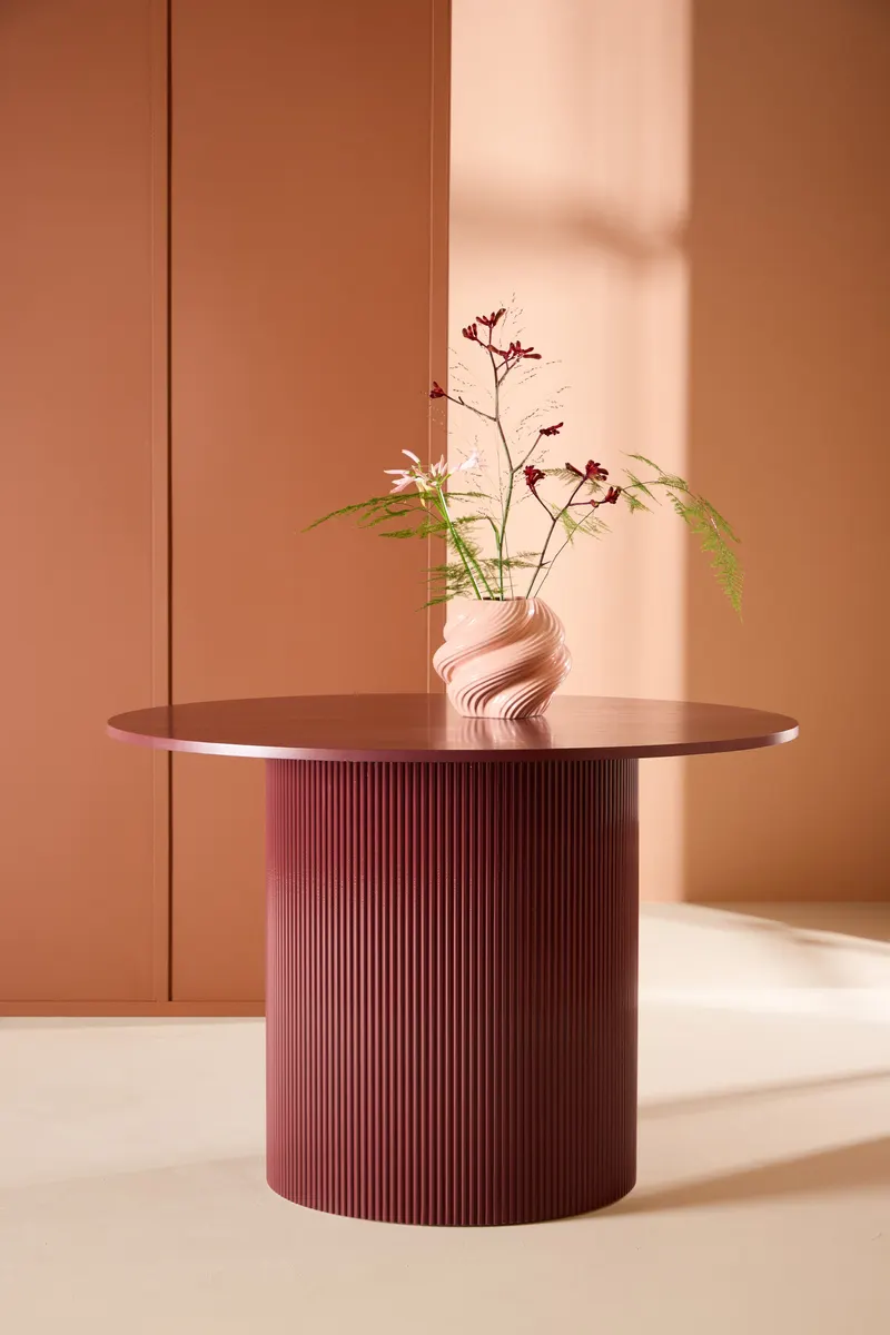 Lenox runder Esstisch Ø 110 cm mit Säulenfuß, im Wohnraum, Ansicht 1