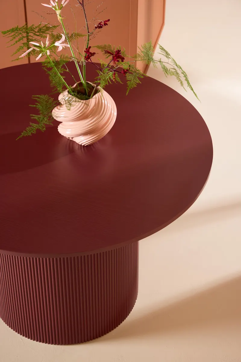 Lenox runder Esstisch Ø 110 cm mit Säulenfuß, im Wohnraum, Ansicht 4